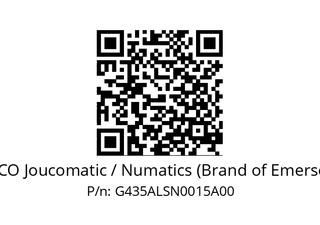   ASCO Joucomatic / Numatics (Brand of Emerson) G435ALSN0015A00