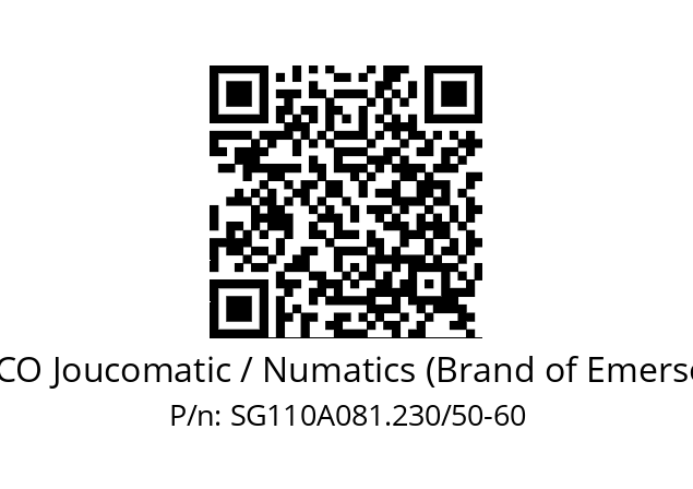   ASCO Joucomatic / Numatics (Brand of Emerson) SG110A081.230/50-60