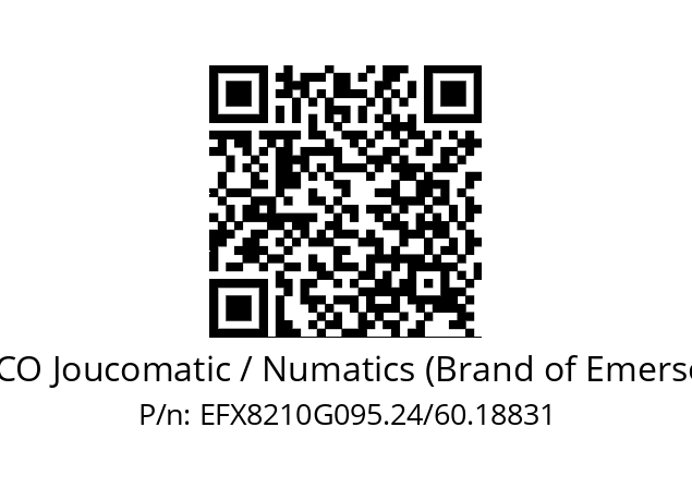   ASCO Joucomatic / Numatics (Brand of Emerson) EFX8210G095.24/60.18831