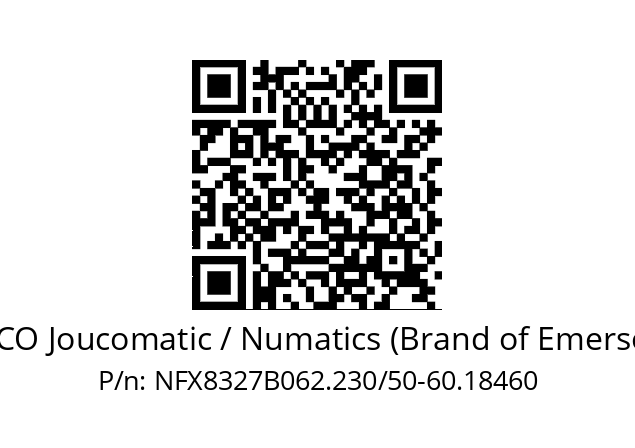   ASCO Joucomatic / Numatics (Brand of Emerson) NFX8327B062.230/50-60.18460