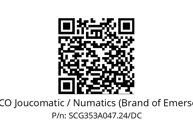   ASCO Joucomatic / Numatics (Brand of Emerson) SCG353A047.24/DC