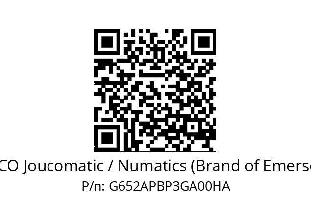   ASCO Joucomatic / Numatics (Brand of Emerson) G652APBP3GA00HA