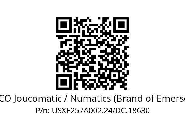   ASCO Joucomatic / Numatics (Brand of Emerson) USXE257A002.24/DC.18630