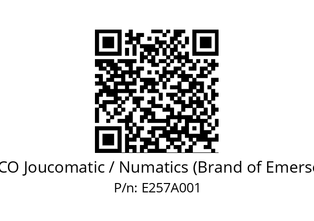   ASCO Joucomatic / Numatics (Brand of Emerson) E257A001