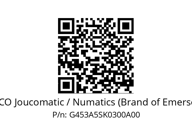   ASCO Joucomatic / Numatics (Brand of Emerson) G453A5SK0300A00