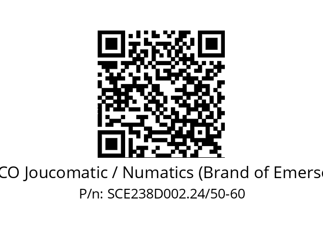   ASCO Joucomatic / Numatics (Brand of Emerson) SCE238D002.24/50-60