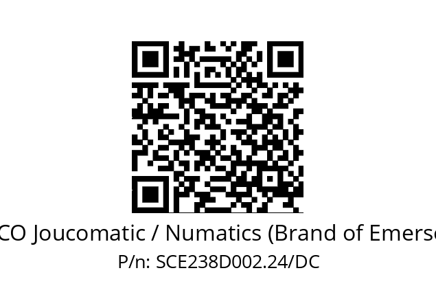   ASCO Joucomatic / Numatics (Brand of Emerson) SCE238D002.24/DC