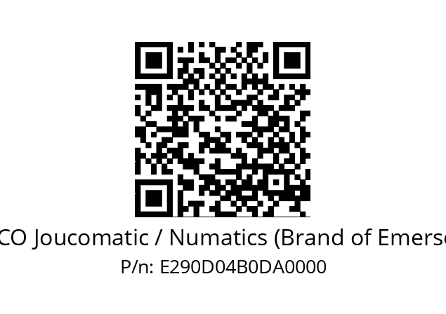   ASCO Joucomatic / Numatics (Brand of Emerson) E290D04B0DA0000