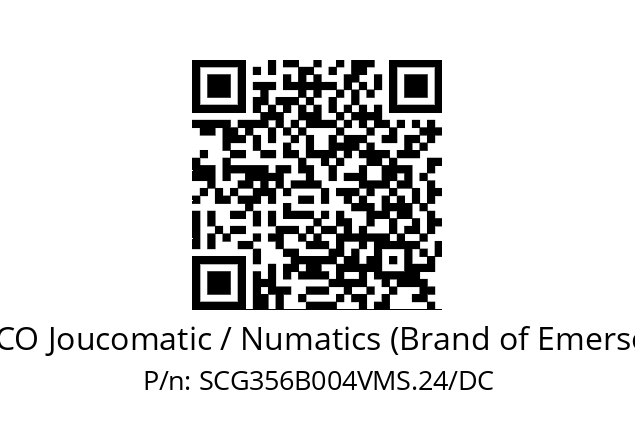   ASCO Joucomatic / Numatics (Brand of Emerson) SCG356B004VMS.24/DC