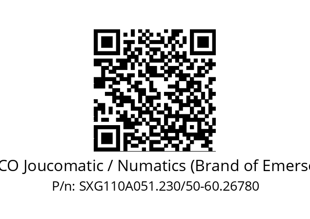   ASCO Joucomatic / Numatics (Brand of Emerson) SXG110A051.230/50-60.26780