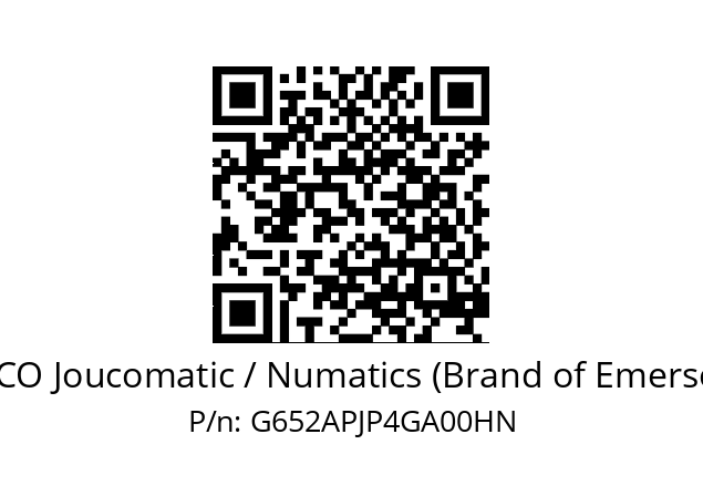   ASCO Joucomatic / Numatics (Brand of Emerson) G652APJP4GA00HN