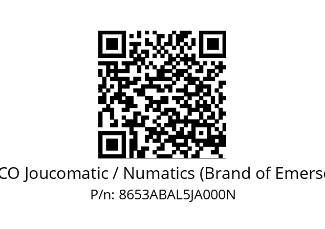   ASCO Joucomatic / Numatics (Brand of Emerson) 8653ABAL5JA000N