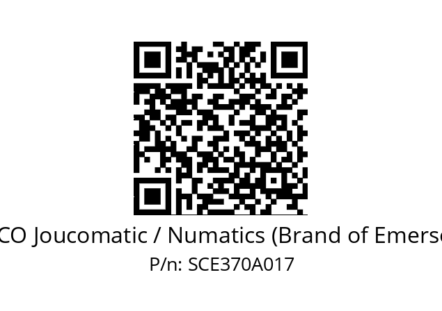   ASCO Joucomatic / Numatics (Brand of Emerson) SCE370A017