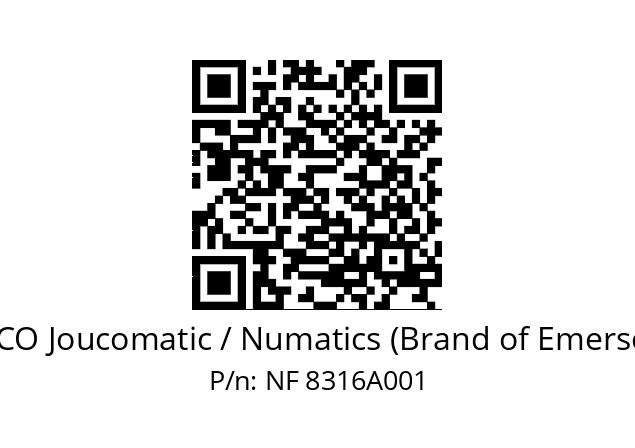   ASCO Joucomatic / Numatics (Brand of Emerson) NF 8316A001