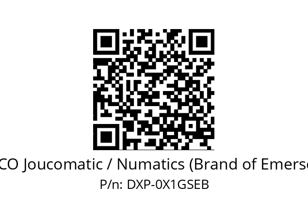   ASCO Joucomatic / Numatics (Brand of Emerson) DXP-0X1GSEB