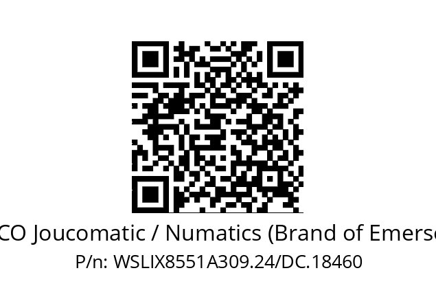   ASCO Joucomatic / Numatics (Brand of Emerson) WSLIX8551A309.24/DC.18460