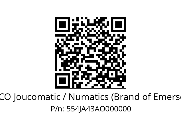   ASCO Joucomatic / Numatics (Brand of Emerson) 554JA43AO000000