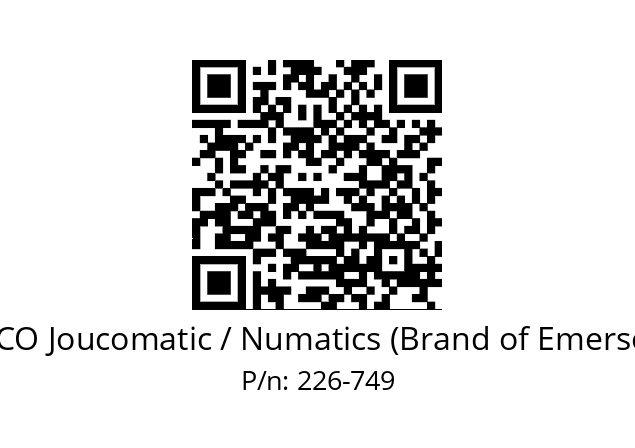   ASCO Joucomatic / Numatics (Brand of Emerson) 226-749