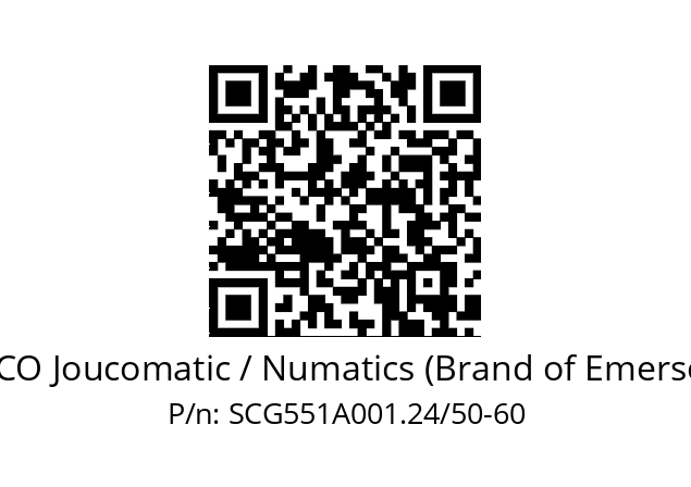   ASCO Joucomatic / Numatics (Brand of Emerson) SCG551A001.24/50-60