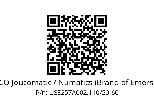   ASCO Joucomatic / Numatics (Brand of Emerson) USE257A002.110/50-60