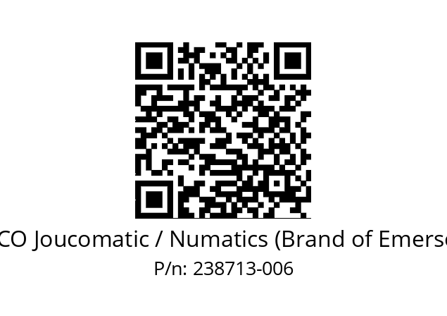   ASCO Joucomatic / Numatics (Brand of Emerson) 238713-006