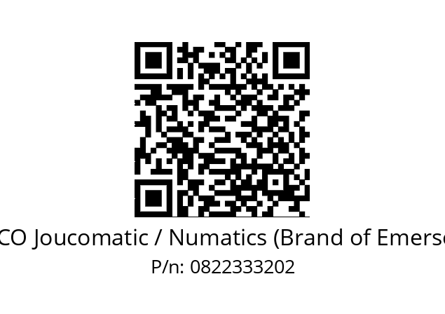   ASCO Joucomatic / Numatics (Brand of Emerson) 0822333202