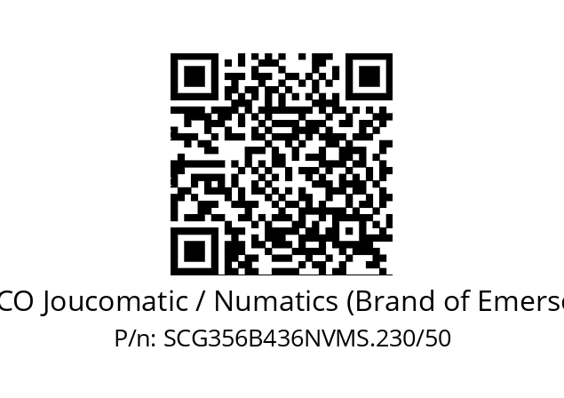   ASCO Joucomatic / Numatics (Brand of Emerson) SCG356B436NVMS.230/50