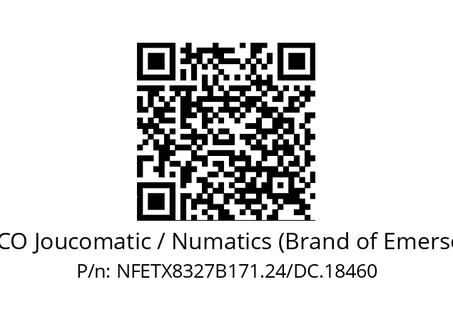   ASCO Joucomatic / Numatics (Brand of Emerson) NFETX8327B171.24/DC.18460