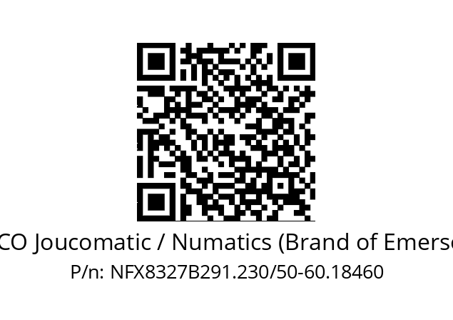   ASCO Joucomatic / Numatics (Brand of Emerson) NFX8327B291.230/50-60.18460