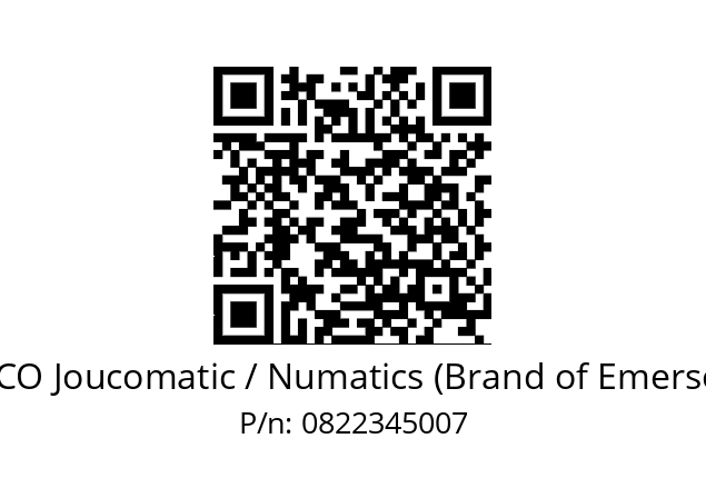   ASCO Joucomatic / Numatics (Brand of Emerson) 0822345007