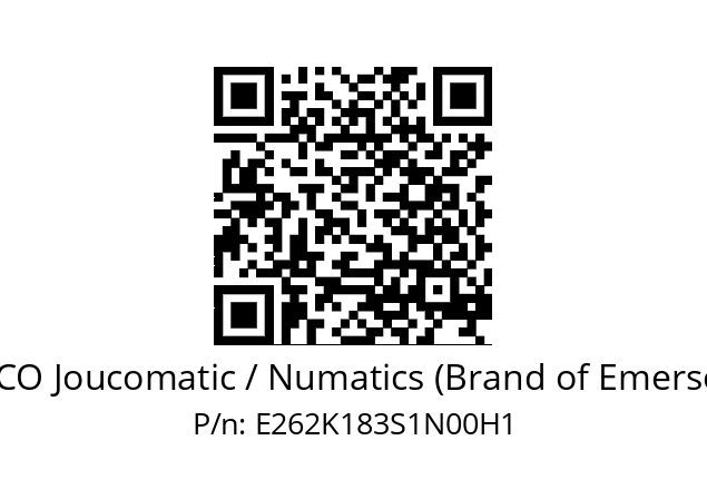   ASCO Joucomatic / Numatics (Brand of Emerson) E262K183S1N00H1