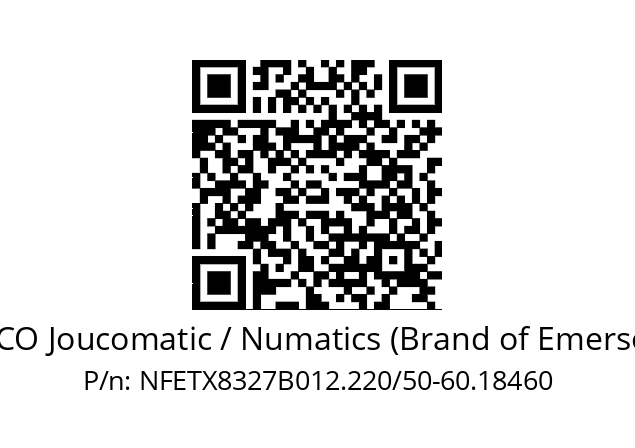   ASCO Joucomatic / Numatics (Brand of Emerson) NFETX8327B012.220/50-60.18460