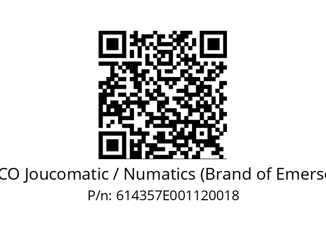   ASCO Joucomatic / Numatics (Brand of Emerson) 614357E001120018