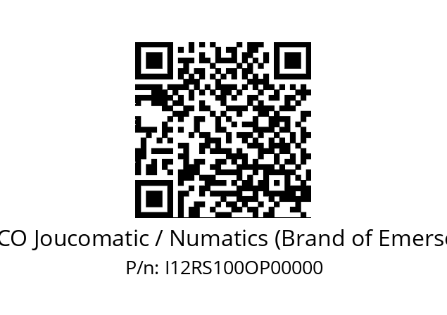   ASCO Joucomatic / Numatics (Brand of Emerson) I12RS100OP00000