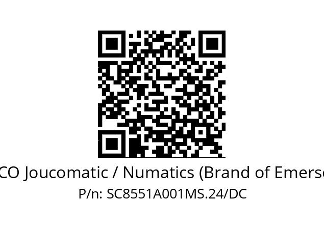   ASCO Joucomatic / Numatics (Brand of Emerson) SC8551A001MS.24/DC