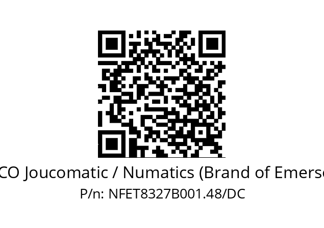   ASCO Joucomatic / Numatics (Brand of Emerson) NFET8327B001.48/DC