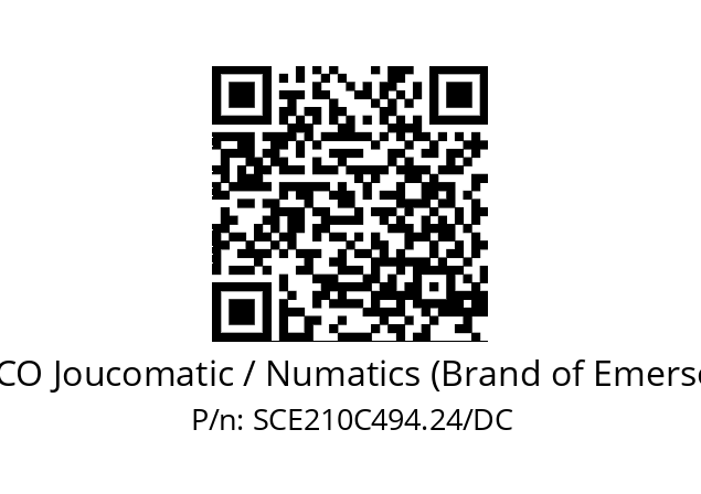   ASCO Joucomatic / Numatics (Brand of Emerson) SCE210C494.24/DC