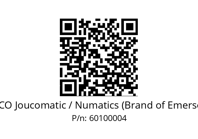   ASCO Joucomatic / Numatics (Brand of Emerson) 60100004