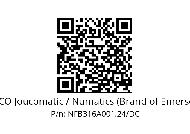   ASCO Joucomatic / Numatics (Brand of Emerson) NFB316A001.24/DC