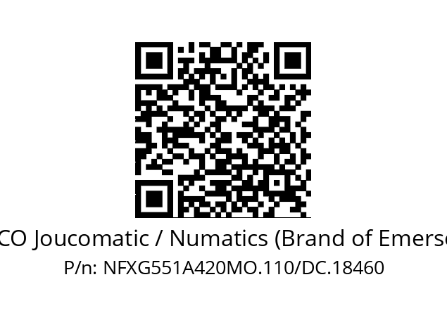   ASCO Joucomatic / Numatics (Brand of Emerson) NFXG551A420MO.110/DC.18460