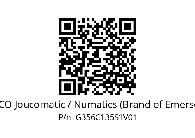   ASCO Joucomatic / Numatics (Brand of Emerson) G356C135S1V01