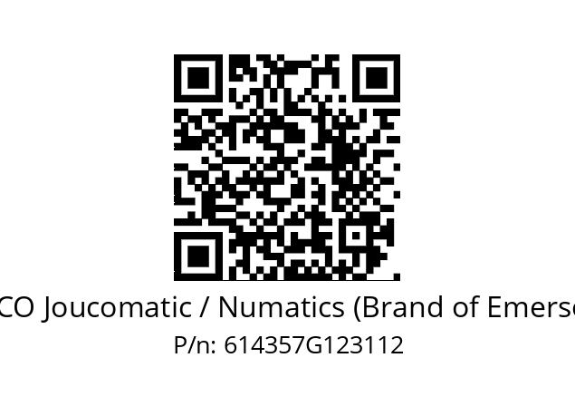   ASCO Joucomatic / Numatics (Brand of Emerson) 614357G123112