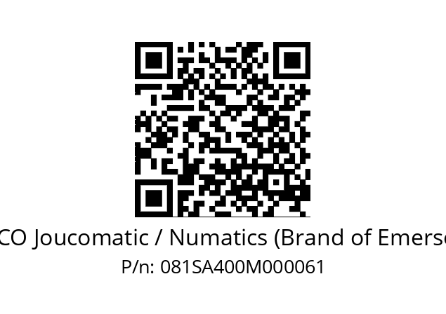   ASCO Joucomatic / Numatics (Brand of Emerson) 081SA400M000061