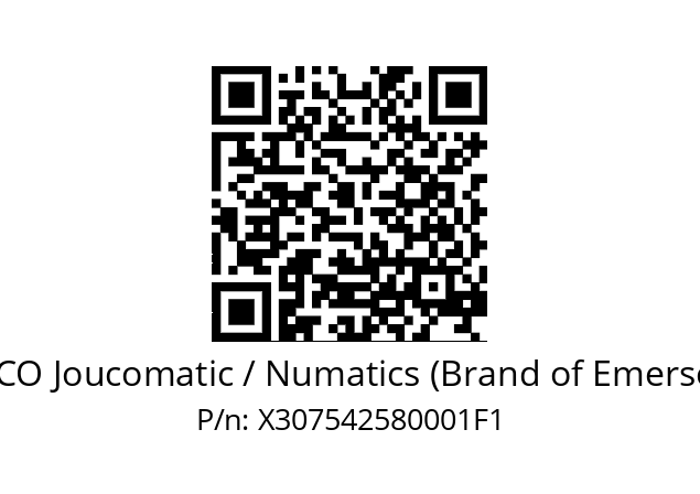   ASCO Joucomatic / Numatics (Brand of Emerson) X307542580001F1