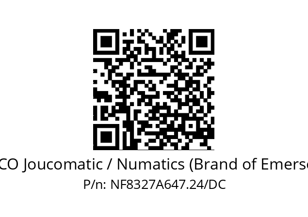   ASCO Joucomatic / Numatics (Brand of Emerson) NF8327A647.24/DC