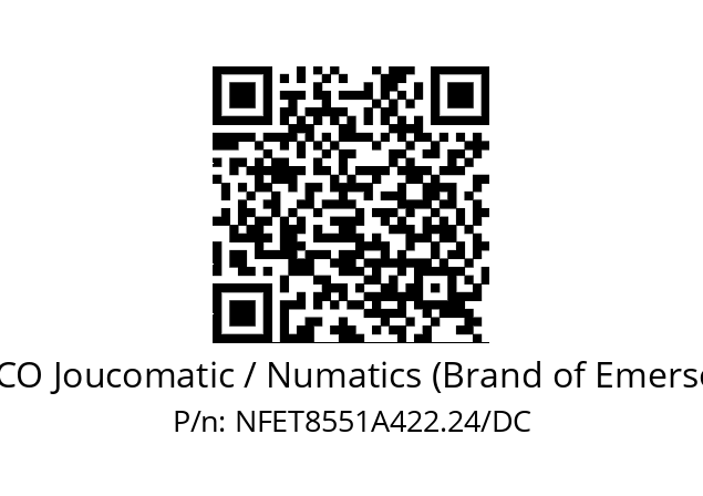   ASCO Joucomatic / Numatics (Brand of Emerson) NFET8551A422.24/DC