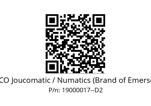   ASCO Joucomatic / Numatics (Brand of Emerson) 19000017--D2