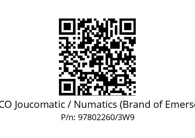   ASCO Joucomatic / Numatics (Brand of Emerson) 97802260/3W9