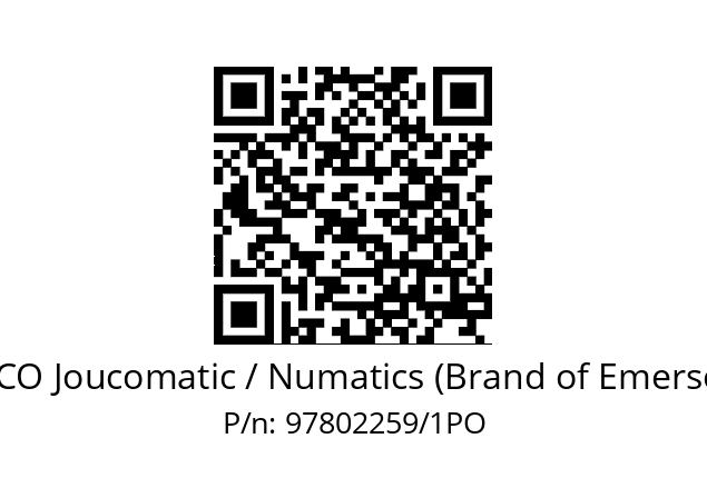   ASCO Joucomatic / Numatics (Brand of Emerson) 97802259/1PO