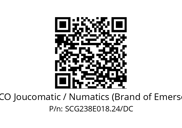   ASCO Joucomatic / Numatics (Brand of Emerson) SCG238E018.24/DC